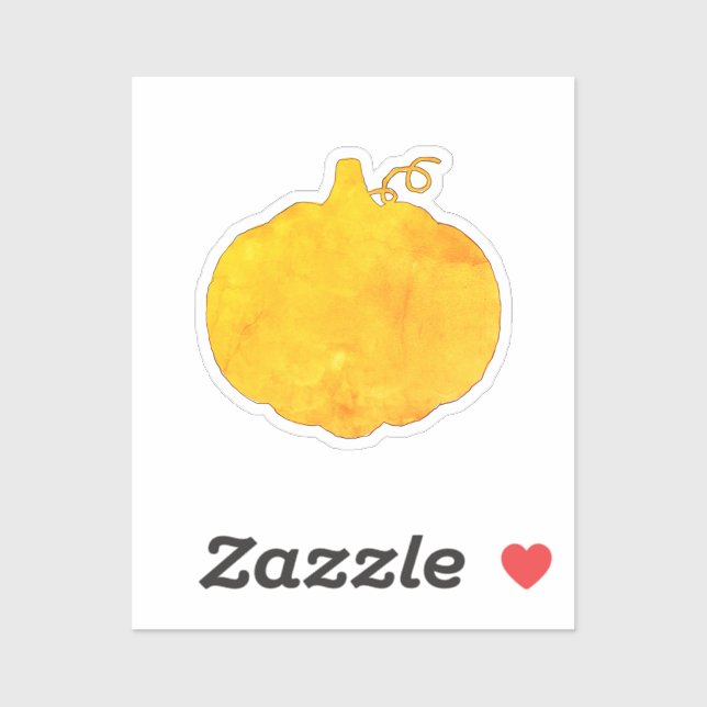 Pumpkin Watercolor Painting Sticker (Sheet)
