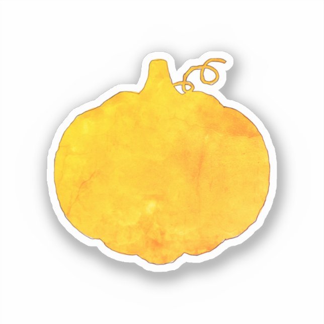 Pumpkin Watercolor Painting Sticker (Front)