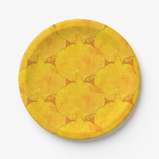 Pumpkin Watercolor Pattern Painting
