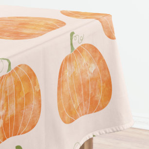 Pumpkin Watercolor Pattern Tablecloth