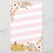 Pumpkin Watercolor Who Knows Mommy Best Game (Back)