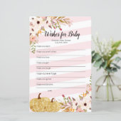 Pumpkin Watercolor Wishes for Baby Game (Standing Front)