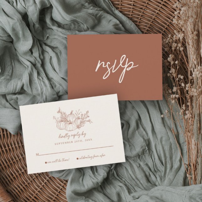 Pumpkin Wedding RSVP Card (Creator Uploaded)