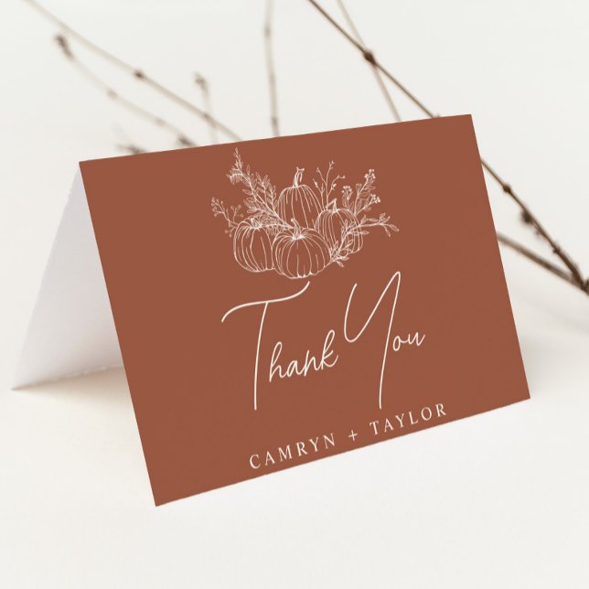 Pumpkin Wedding Thank You Card (Creator Uploaded)
