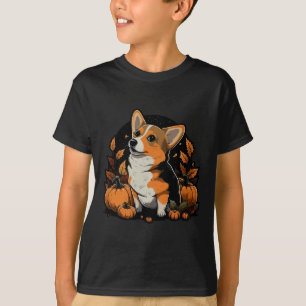 Pumpkin Welsh Corgi Costume On Welsh Corgi Hallowe T-Shirt