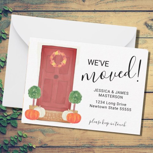 Pumpkin Weve Moved Moving Announcement Card
