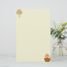 💌 **Pumpkin & Wheat Basket Stationery