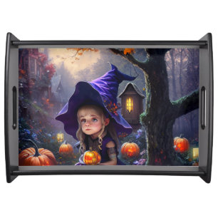 pumpkin/whimsical/Halloween/cartoon Serving Tray