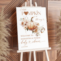 Pumpkin WildFlower Boho Fall Baby Shower diaper Foam Board