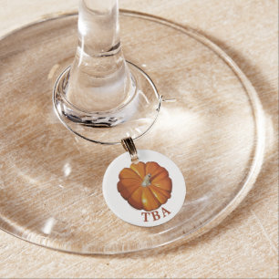 Pumpkin Wine Glass Charm