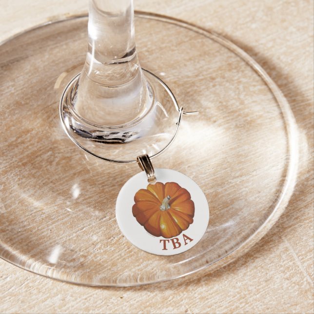 Pumpkin Wine Glass Charm (In Situ)