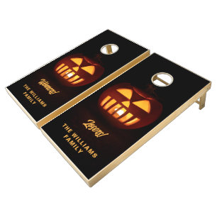 Pumpkin Winners Losers Custom Name Halloween Cornhole Set