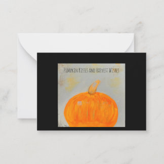 Pumpkin Wishes Flat Note Card