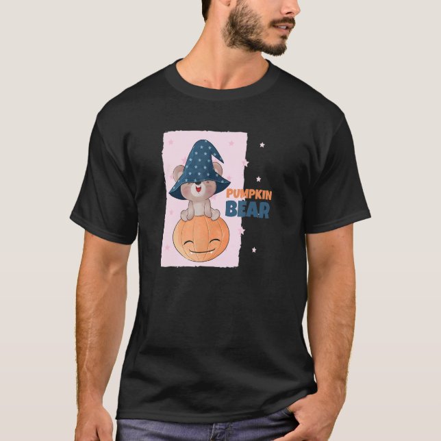 Pumpkin Witch Bear T-Shirt (Front)