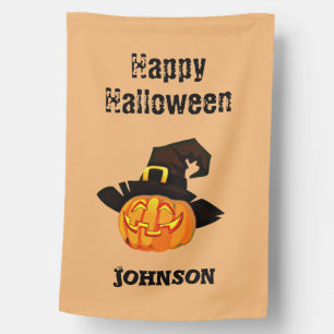 Pumpkin Witch  Halloween House Yard Flag