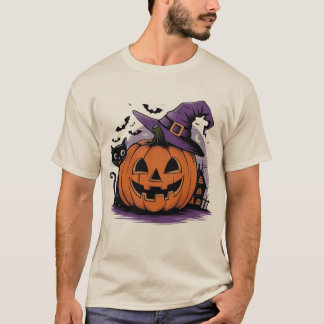 Pumpkin Witch Halloween Night T-Shirt