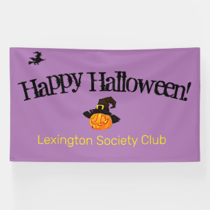 Pumpkin Witch Halloween Party Banner