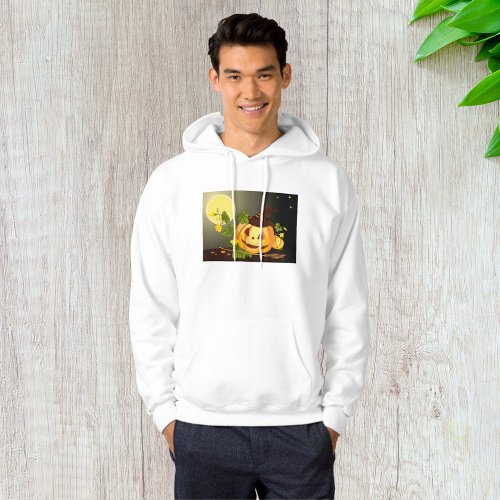 Pumpkin Witch Mens Hoodie