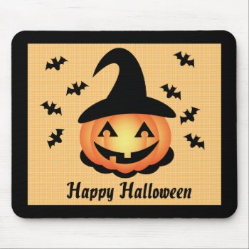 Pumpkin Witch Mousepad by nyxxie at Zazzle