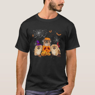 Pumpkin Witch Pekingese Matching Dog Halloween T-Shirt