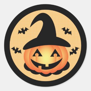 Pumpkin Witch Sticker by nyxxie at Zazzle