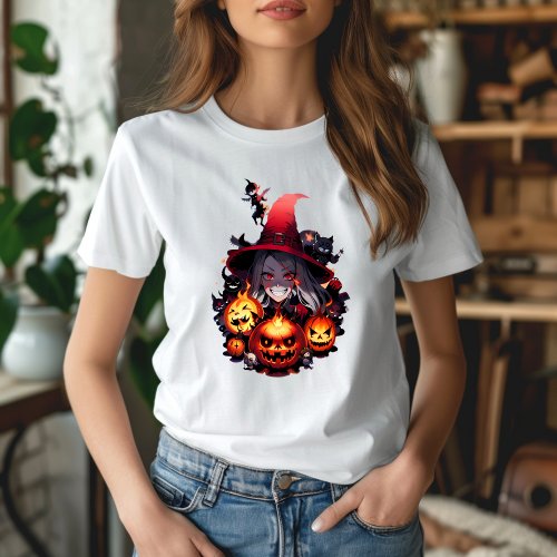 Pumpkin witch t_shirt