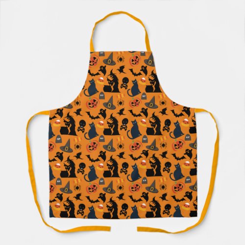 Pumpkin Witches  Halloween All_Over Print Apron