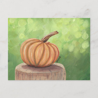 Pumpkin with Bokeh Background Postcard