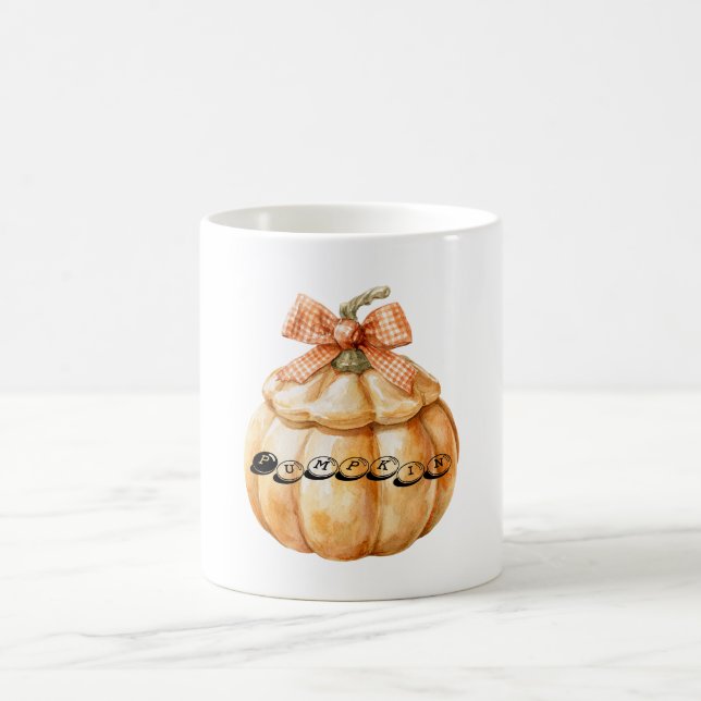Pumpkin with Bow Coffee Mug (Center)