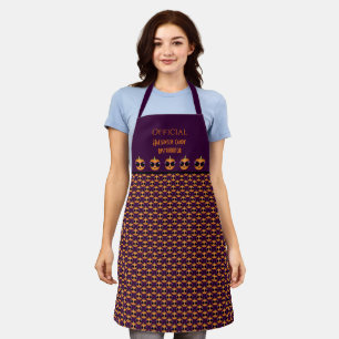 Pumpkin with Cool Retro Cat Sunglasses Halloween Apron