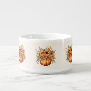 Pumpkin with Flowers-Thanksgiving Bowl