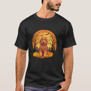 Pumpkin With Funny Halloween Costume Goldendoodle T-Shirt