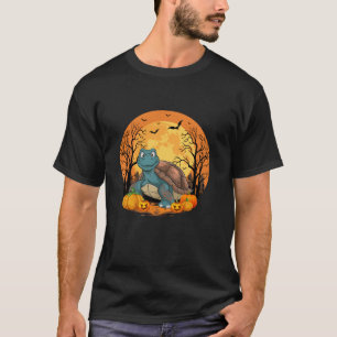 Pumpkin With Funny Halloween Costume Turtle Lover T-Shirt