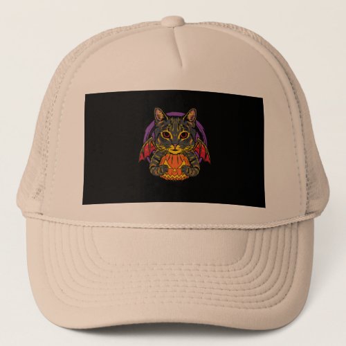 PUMPKIN_X_CAT_Final_RGB_EPSCS6 Trucker Hat