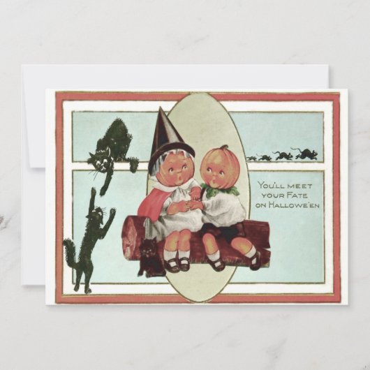 Pumpkinhead Black Cat Mouse Full Moon Log (Front)