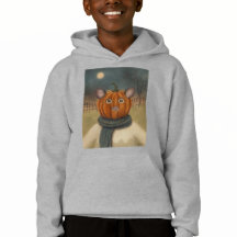 Pumpkinhead Mouse Kids Pull-over Hoodie