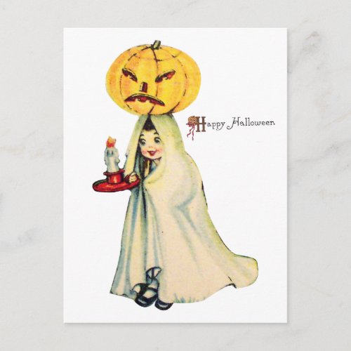 Pumpkinhead Vintage Halloween Card Postcard