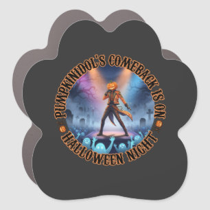 Pumpkinidol Halloween Concert Ghost Fans Spooky Car Magnet