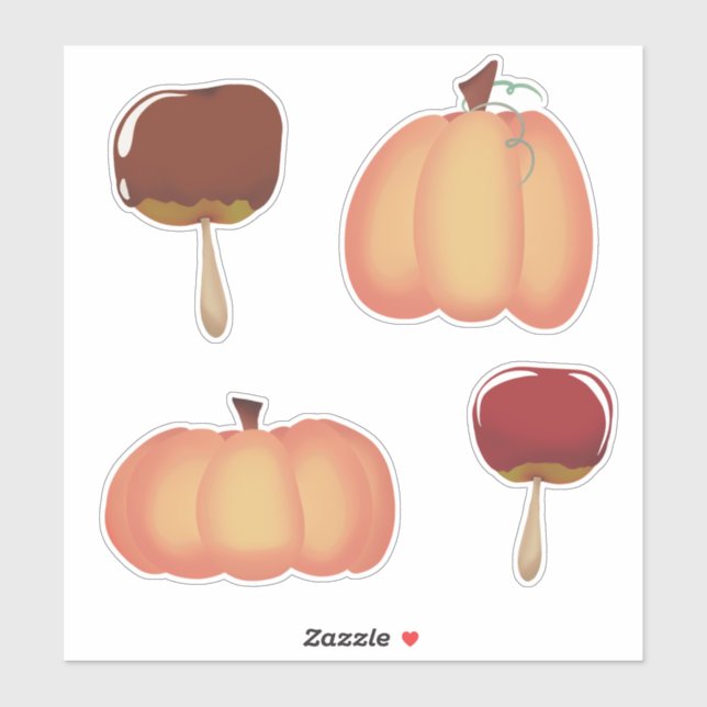 Pumpkins and apples sticker (Sheet)