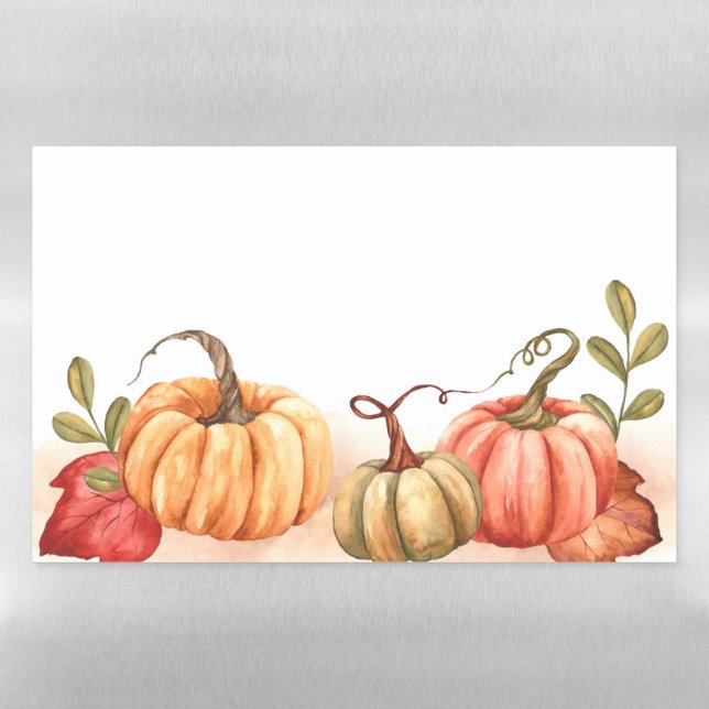 Pumpkins and Autumn Leaves  Magnetic Dry Erase Sheet (Horizontal)