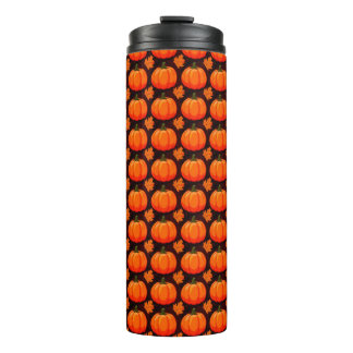 Pumpkins and Autumn Leaves Thermal Tumbler