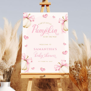 Pumpkins and Bows Welcome Sign