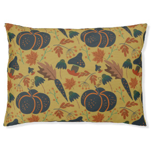 Pumpkins and carrots seamless pattern pet bed