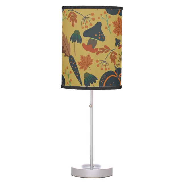 Pumpkins and carrots seamless pattern table lamp (Front)