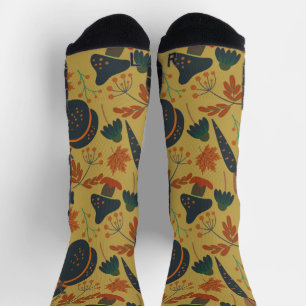 Pumpkins and carrots seamless pattern wrapping pap socks