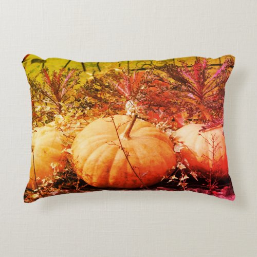 Pumpkins And Fall Plants   Accent Pillow