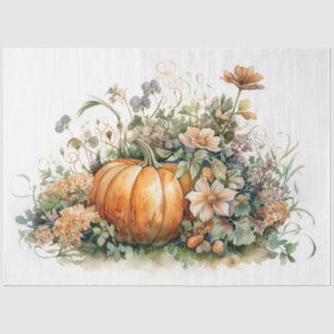 Pumpkins and Florals 3 Decoupage Paper