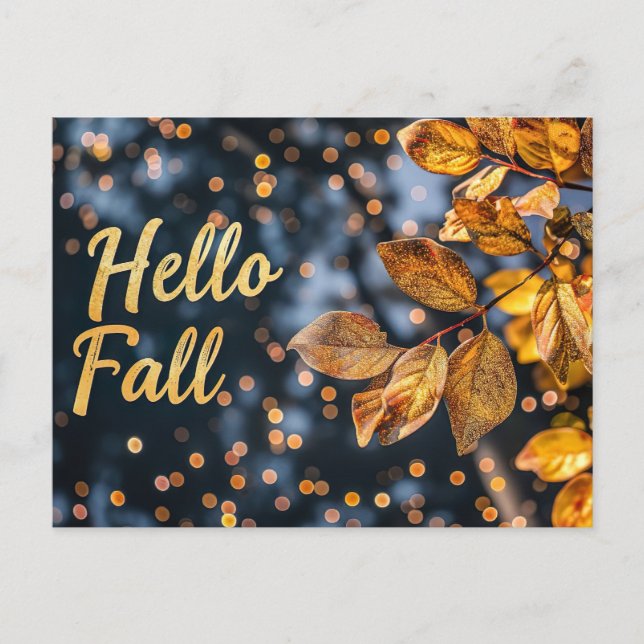 Pumpkins and Flowers Fall greeting Postcard (Front)