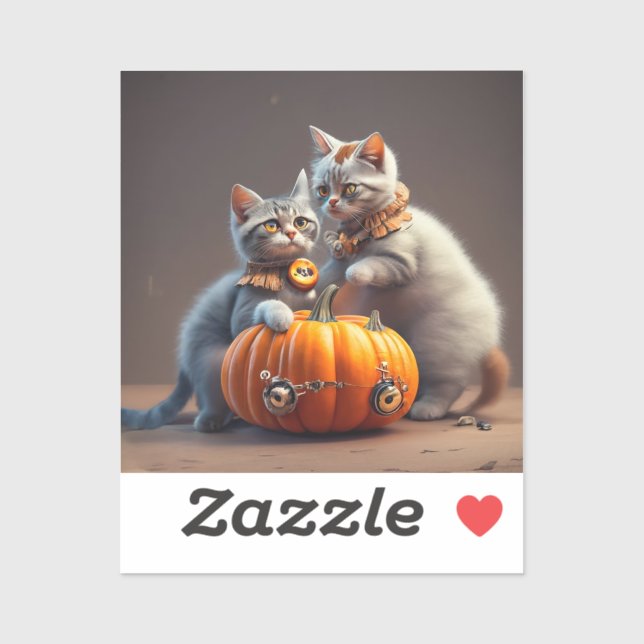 Pumpkins and Kittens  Sticker (Sheet)