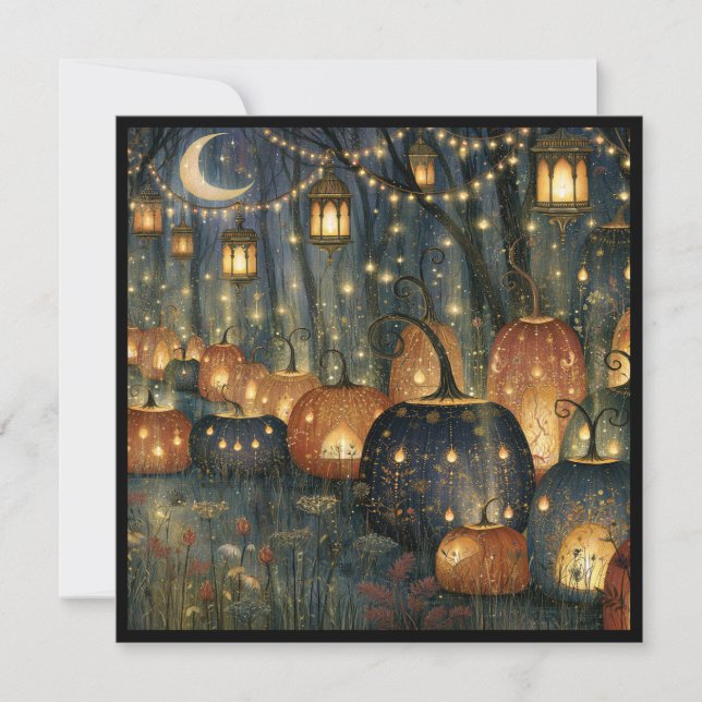 Pumpkins and Lanterns Halloween Party Invitation (Front)